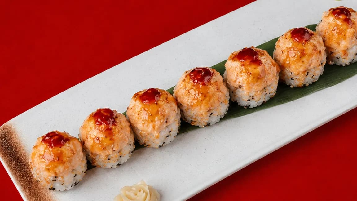 Losos krewetkaly bişirilen roll