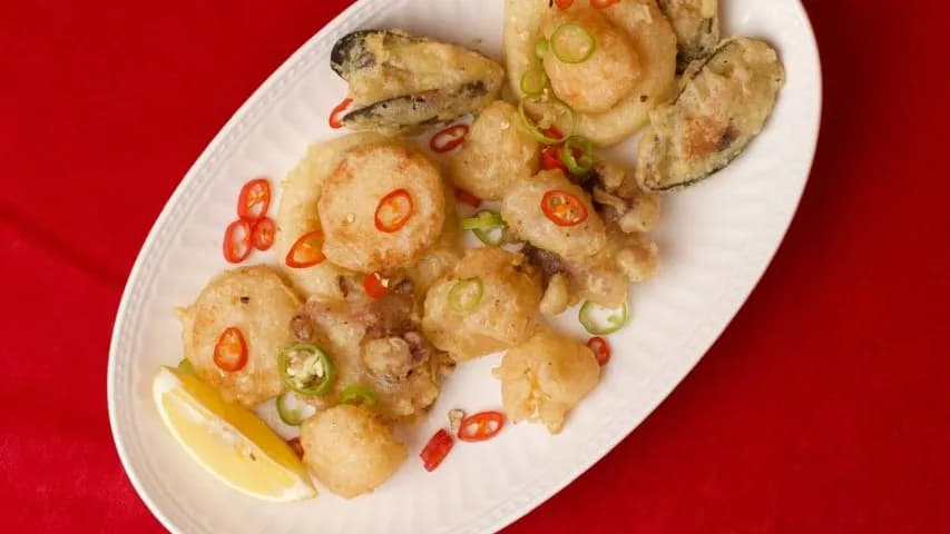 Deňiz önümleri tempura
