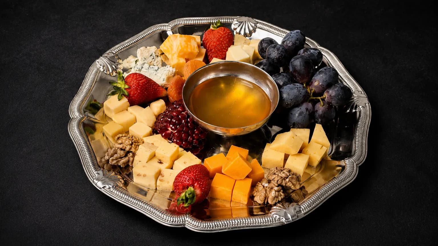 Cheese and berries