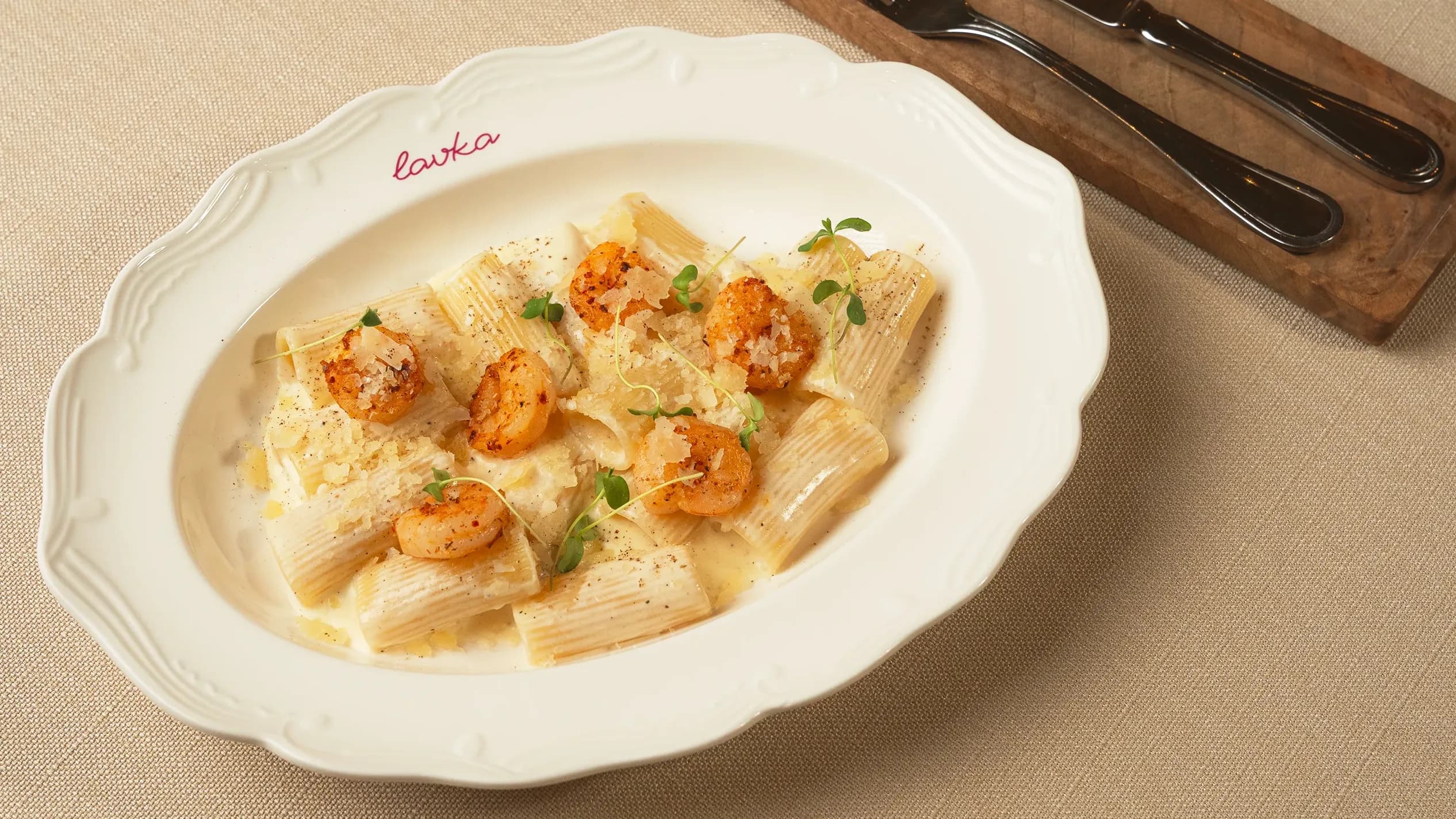 Krewetkaly rigatoni