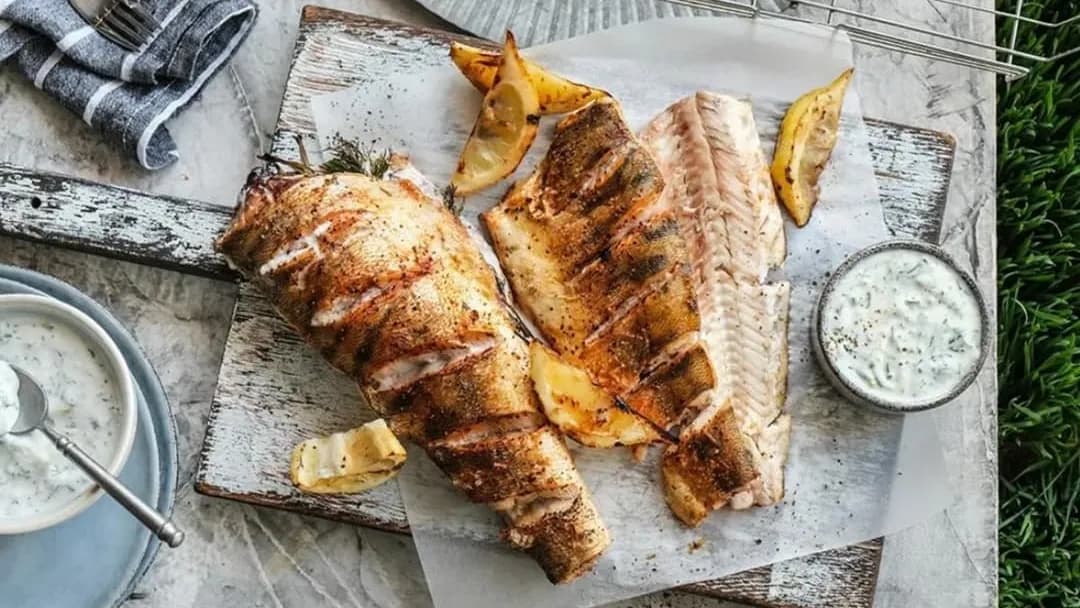 Grilde bişirilen sudak