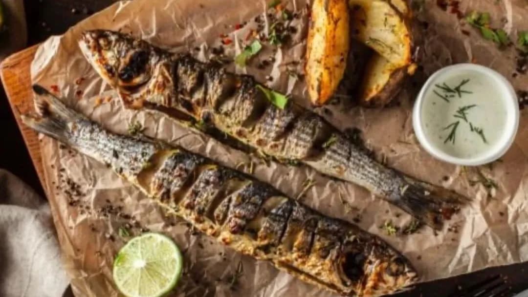 Grilde bişirilen kefal