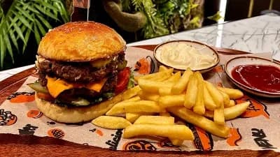 Dabl bif burger fri bilen
